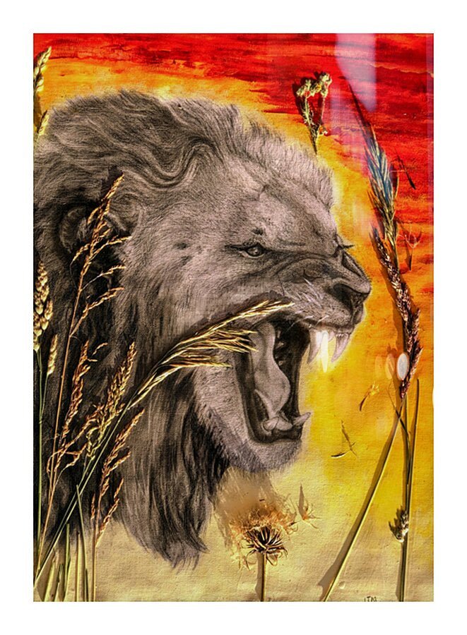 Shumba The Lion | | Contemporary African Art | Petey Art