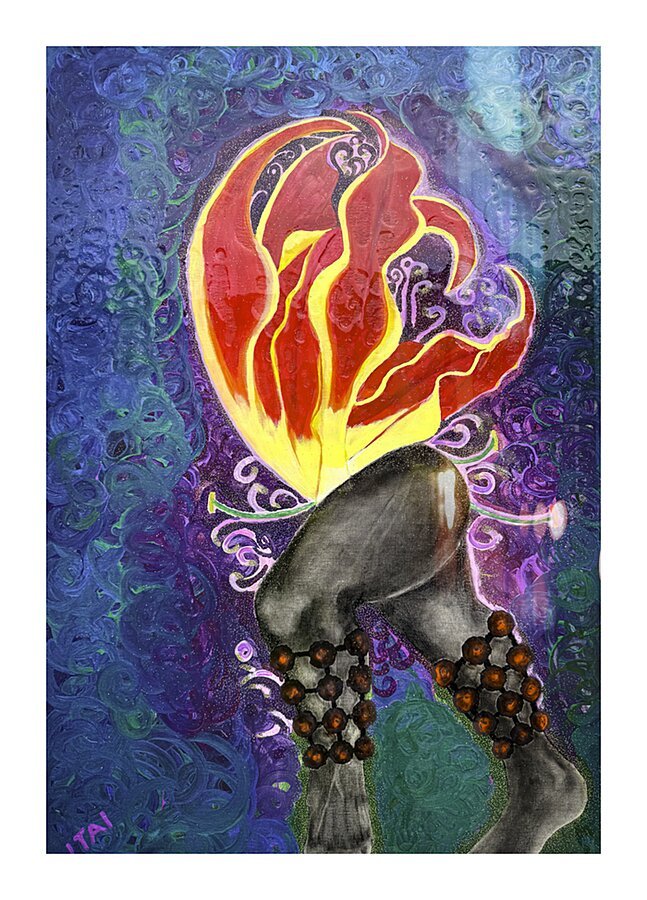 Spores Of Summer: Dancing Lily | | Contemporary African Art | Petey Art